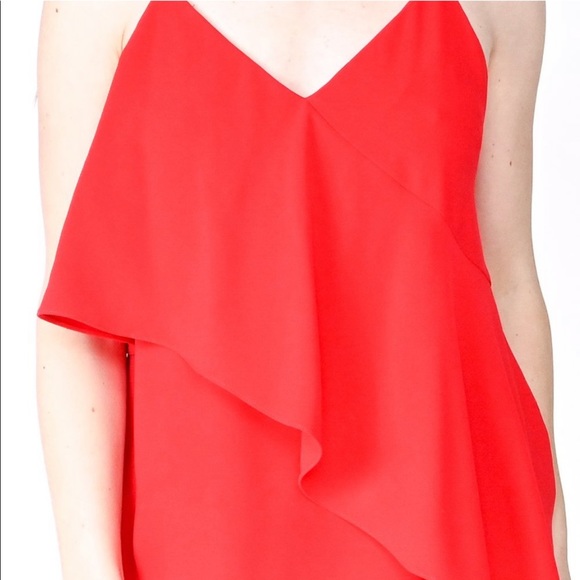 Amanda Uprichard Red Ruffle Top - Picture 2 of 9